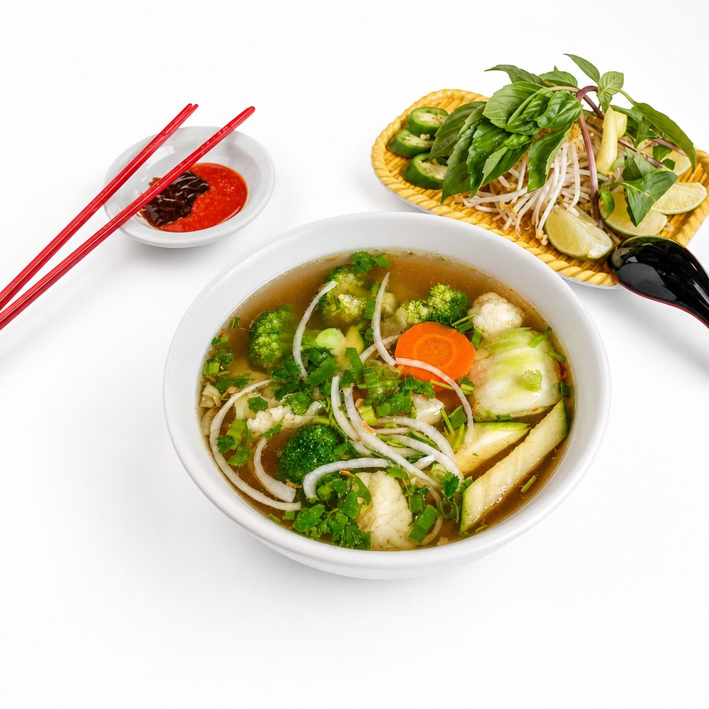 P11. Vegetables Tofu with Fried Onion - Chay (M).
