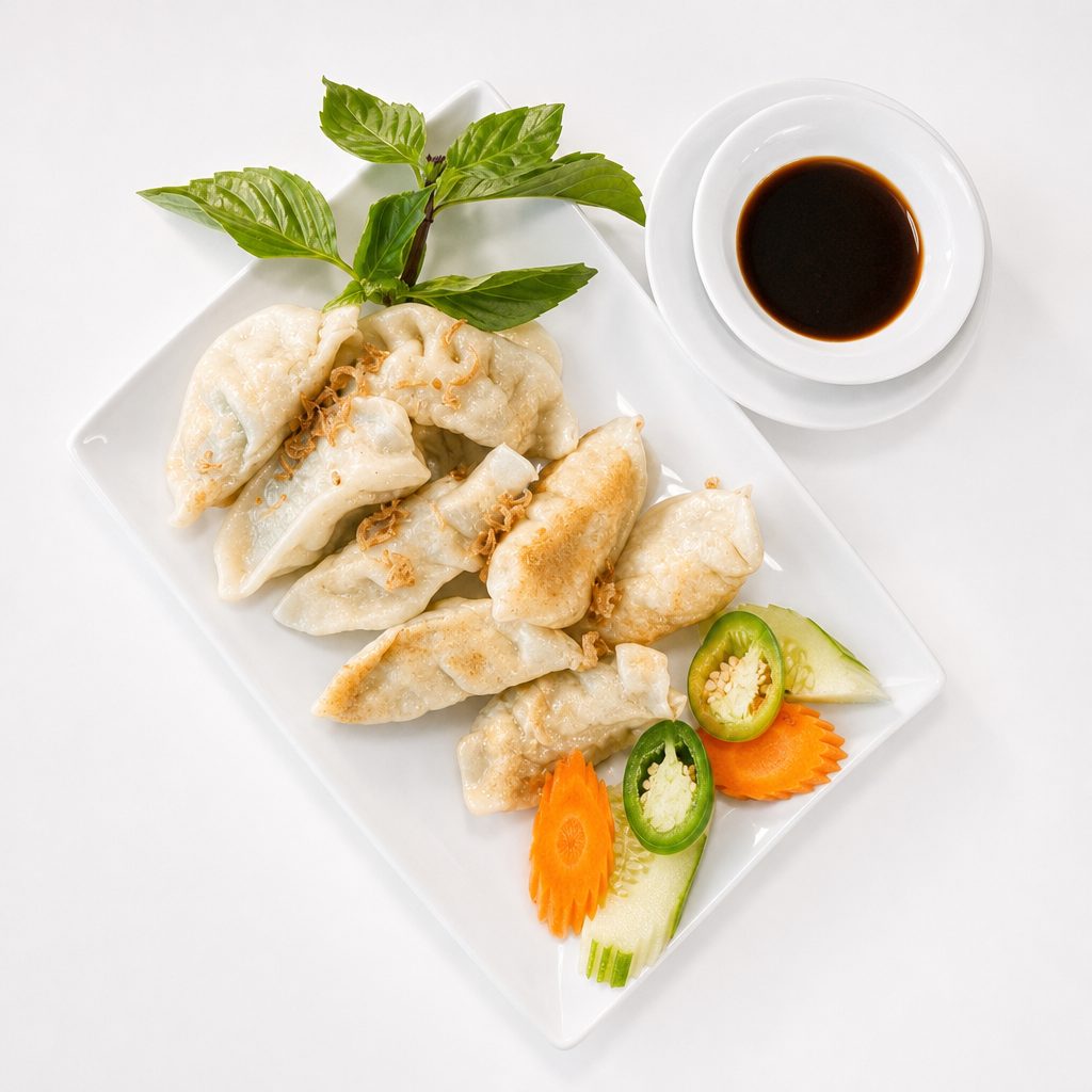 A9. Dumpling Crispy or Steamed - Bánh Xếp Chiên & Hấp.