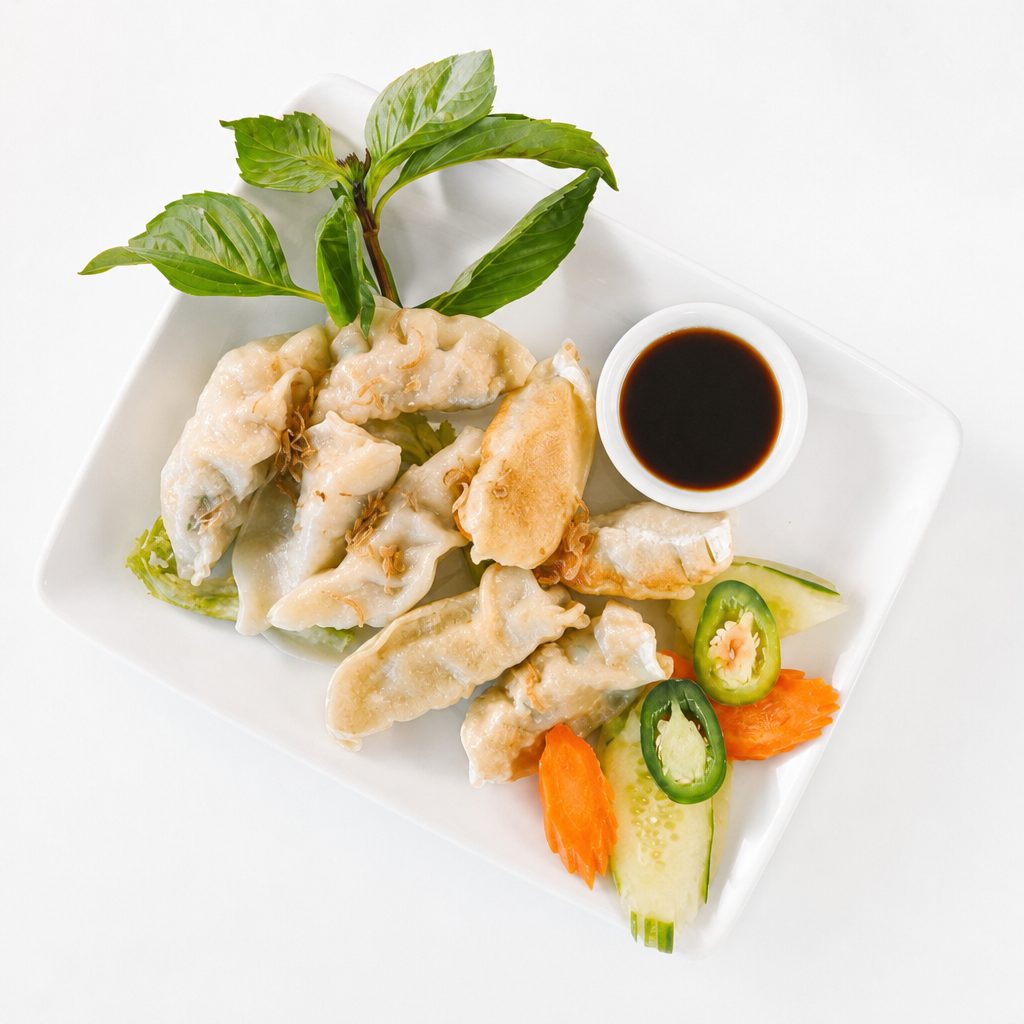 A6. Dumpling Crispy or Steamed - Bánh Xếp Chiên & Hấp.