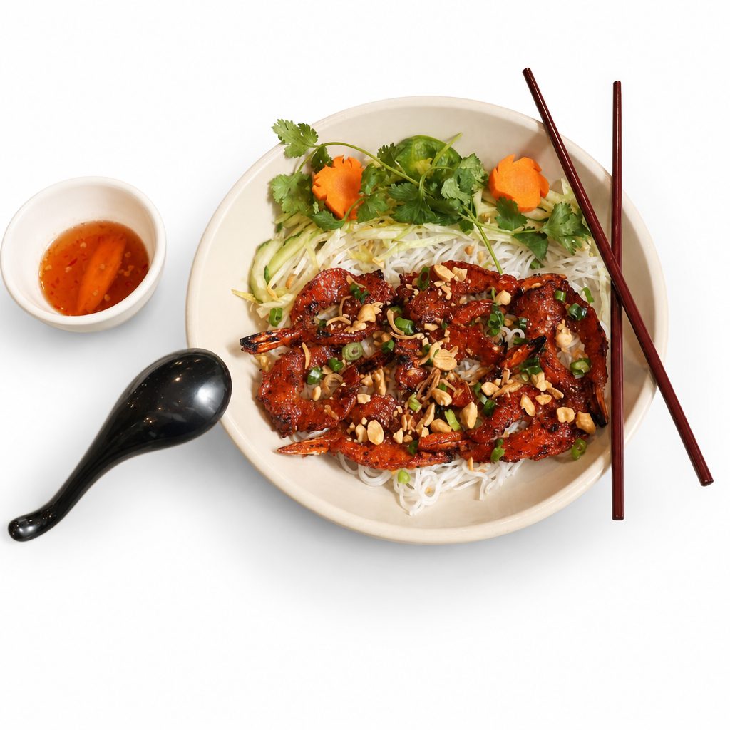 B4. Grilled Shrimp - Bún Tôm Nướng.