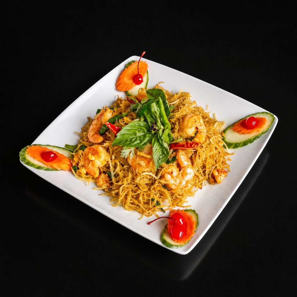 S6. Singapore Noodles - Bún Xào.