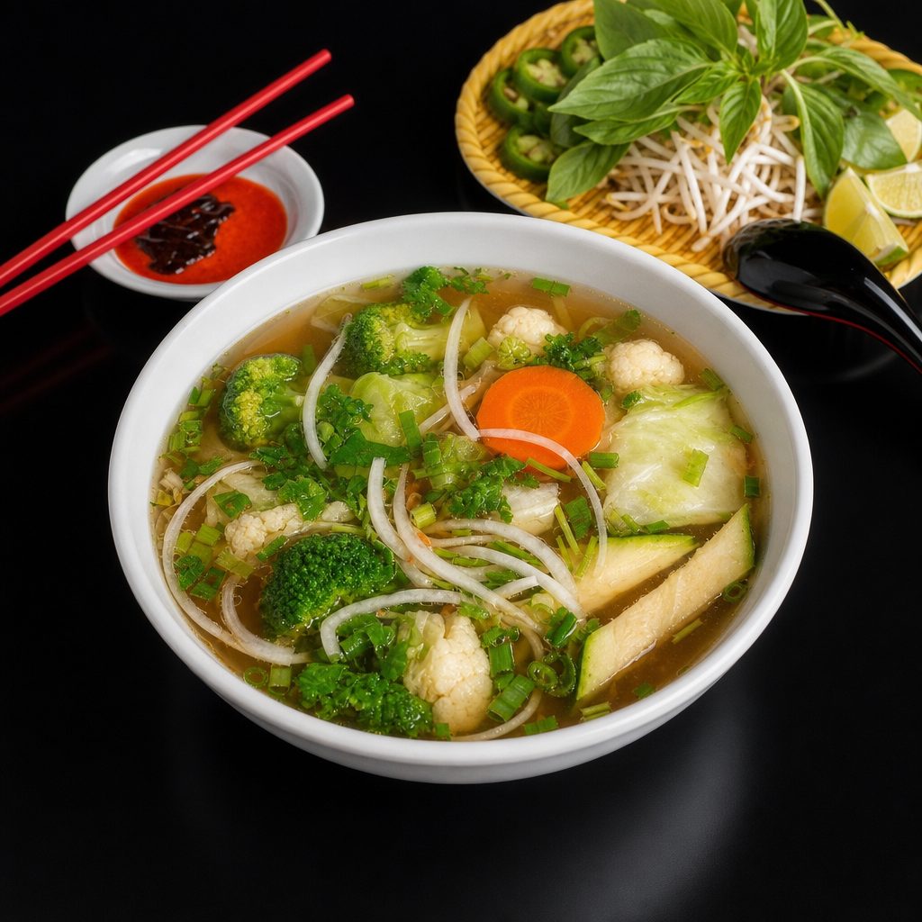 P11. Vegetables Tofu with Fried Onion - Chay (M).