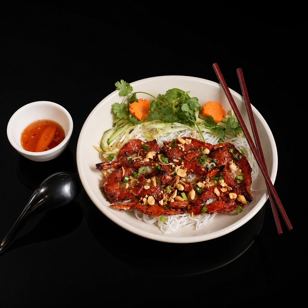 B4. Grilled Shrimp - Bún Tôm Nướng.