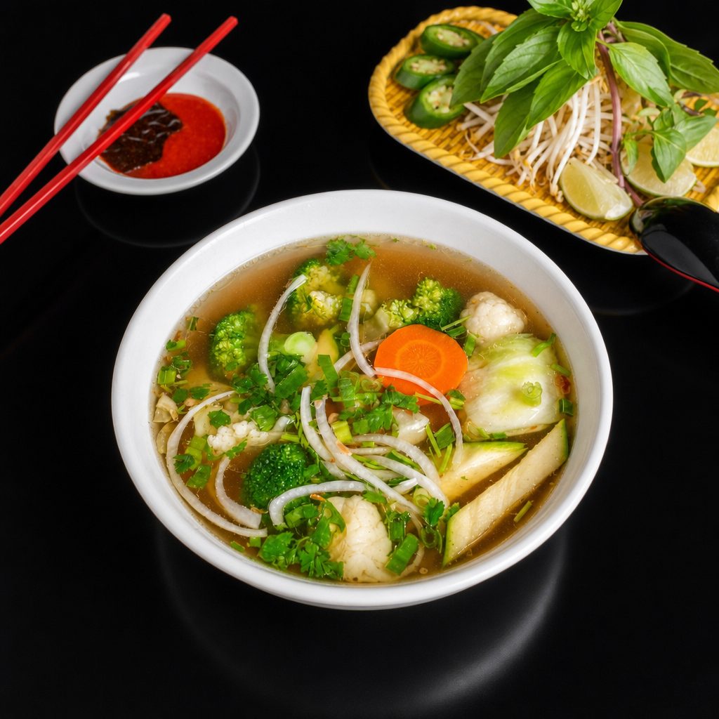 P11. Vegetables Tofu with Fried Onion - Chay (M).