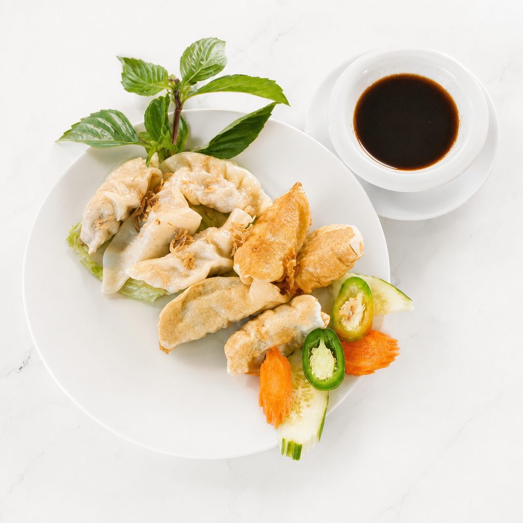 A9. Dumpling Crispy or Steamed - Bánh Xếp Chiên & Hấp.