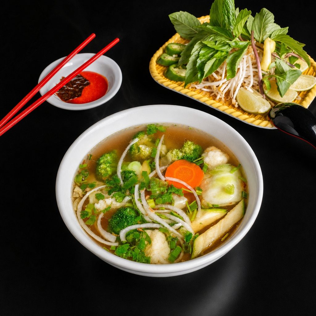 P11. Vegetables Tofu with Fried Onion - Chay (M).