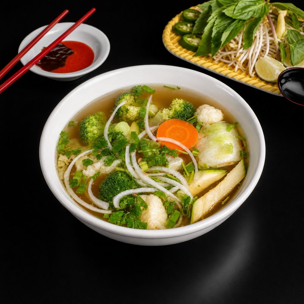 P11. Vegetables Tofu with Fried Onion - Chay (M).