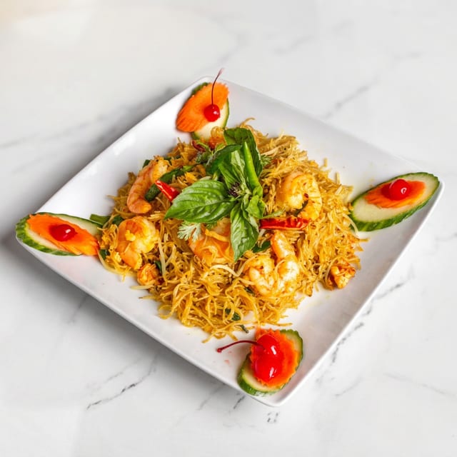 S6. Singapore Noodles - Bún Xào.
