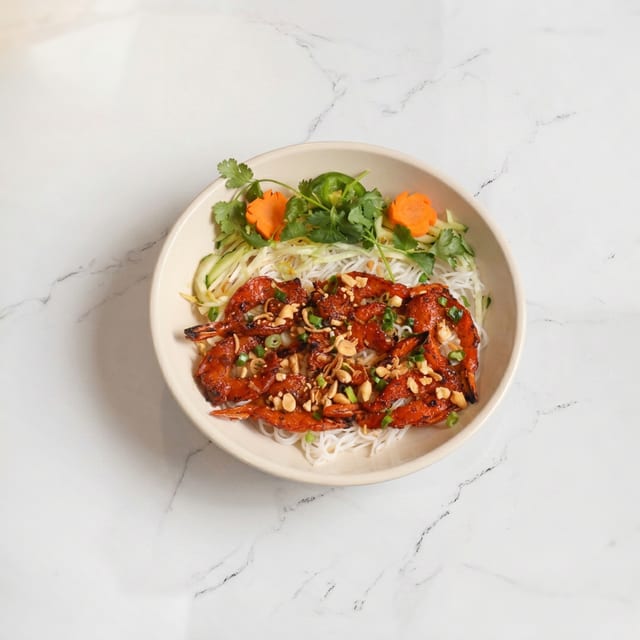 B4. Grilled Shrimp - Bún Tôm Nướng.