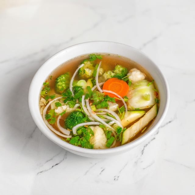 P11. Vegetables Tofu with Fried Onion - Chay (M).