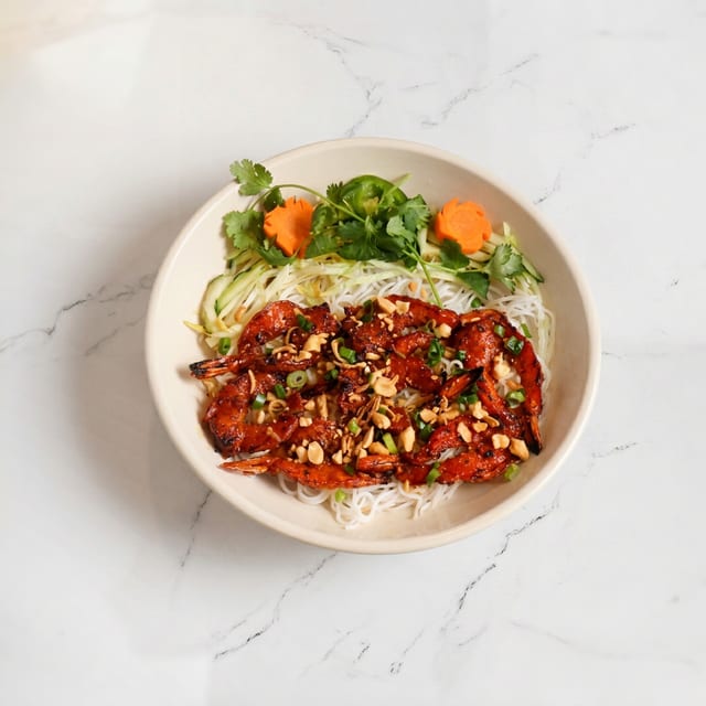 B4. Grilled Shrimp - Bún Tôm Nướng.