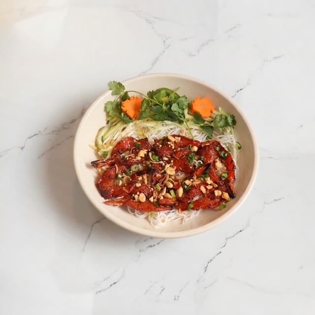 B4. Grilled Shrimp - Bún Tôm Nướng.