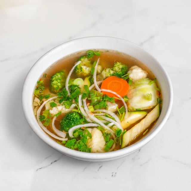 P11. Vegetables Tofu with Fried Onion - Chay (M).