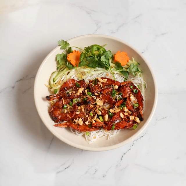 B4. Grilled Shrimp - Bún Tôm Nướng.